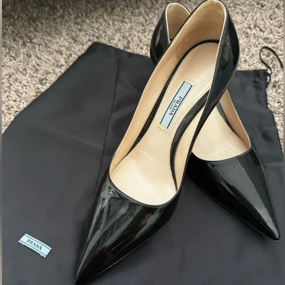 Prada kitty heels. Alzature Donna. Size 36.5. Patent Black - Picture 4 of 7